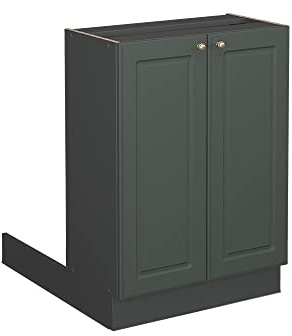 Vicco Kücheninsel Fame-Line, Grün-Gold Landhaus, 60 cm | MDF-Front · 1 Einlegeboden · Höhenverstellbare Füße · Metallgriffe · Soft-Close