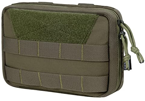 OneTigris EDC Tasche, Gürteltasche MOLLE Taktische Hüfttasche Wasserdicht Molletaschen für Camping Wandern Radfahren Klettern und Reisen, Ranger Grün