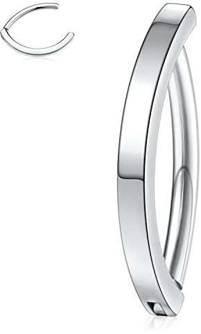 Bauchnabelpiercing Clicker Bauchnabelring 316L Chirurgenstahl Bauchnabelpiercing 14G Bauchnabel Clicker Ring CZ Opal Bauchnabelpiercing Niete Umgekehrt gebogener Nabel Barbell Umgekehrter Nabelring