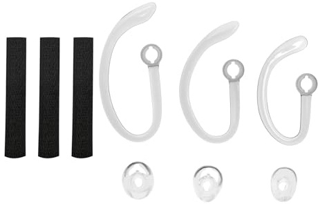 SG Store 3 Set Écouteurs Eargels Kit de Rechange Embout d'oreille en Silicone Crochet d'oreille Tube de Boucle Manchon en Mousse Compatible avec Plantronics CS540 Savi Accessoires de Casques