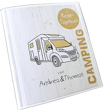 Camping-Reise-Tagebuch für teilintegriertes Wohnmobil PERSONALISIERBAR Namen und Kennzeichen Ringbuch DIN A5