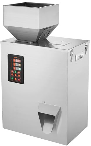 VEVOR Machine de remplissage de poudre, 10-500 g, machine de remplissage auto intelligente pesée particules, distributeur remplissage pour graines de thé, grains, poudre, farine, haricots, paillettes
