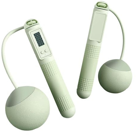 Generisch Schnurloses Springseil, gewichtetes Springseil, Smart Counting Fitnessseil, 10,87 Zoll verstellbares kabelloses Springseil, digitales Springseil mit Gewicht für Fitness, Training