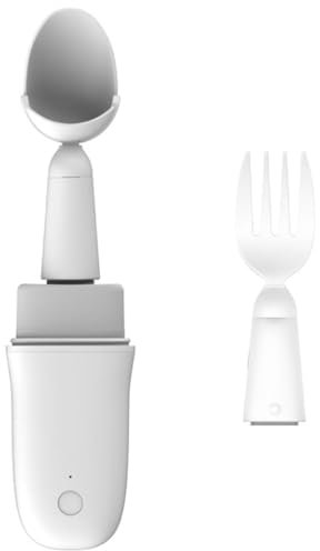 GAYAYAS Ustensiles Parkinson pour Les Tremblements des Mains, Ustensiles Parkinson pour Manger Facilement, Ustensile Adaptatif pour Personnes âgées avec Assistance Alimentaire Intelligente