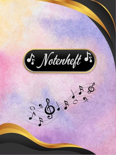 Notenheft Klavier Notenbuch Keyboard Musikunterricht Akkordeon Notenlinienheft Große Lineatur Klavierunterricht Anfänger Piano Orgelbuch DIN A4 ... Notensysteme Musiker Celesta B10B