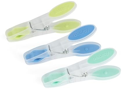 Beldray 24 mollette ultra aderenti, impugnatura in gomma sicura, mollette per stendere il bucato, clip antivento per vestiti, in plastica riciclata, antiscivolo e resistenti all'umidità e alla ruggine