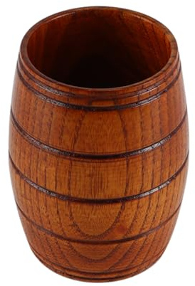 Nicear Boccale Di Birra In Legno Boccale Fatto A Mano Giuggiolo Naturale Mini Bicchiere Da Bere Forma Botte Per Tè Acqua Whisky Latte