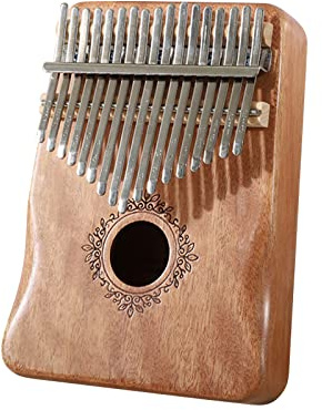 17 Keys Kalimba Daumen Klavier Mahagoni Holz Tragbares Finger Klavier Ideales Musikinstrumente für Anfänger, Großartiges für Musikliebhaber, Professionelles Stahlblech (Holzfarbe)