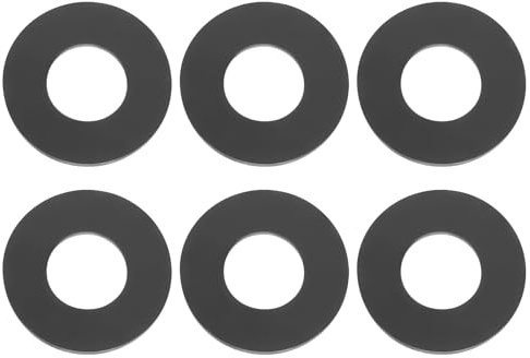 PATIKIL M20 Silikon Flachdichtung 6 Stück 20mm ID 40mm AD Schwarz | Einfache Dichtungsscheiben O-Ring Dichtungsgasket Für Wasserhahn Rohr Duschgriffe