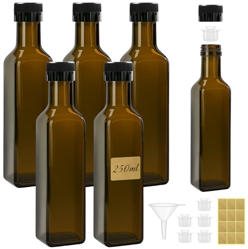 Hengxinchen 6 Pièce 250ml Bouteille Huile, Distributeur D'huile D'olive Kit