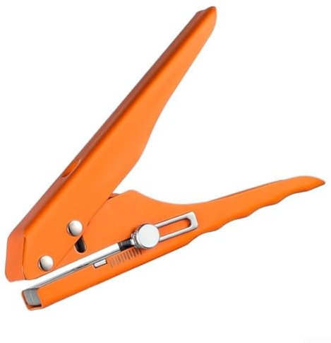 Jonikuper Lochzange für Papier, Leder & PVC - 12 mm verstellbares Stanzwerkzeug mit integrierter Skala, kompakte 150 x 95 mm Metall-Kunststoff-Konstruktion (SKU)