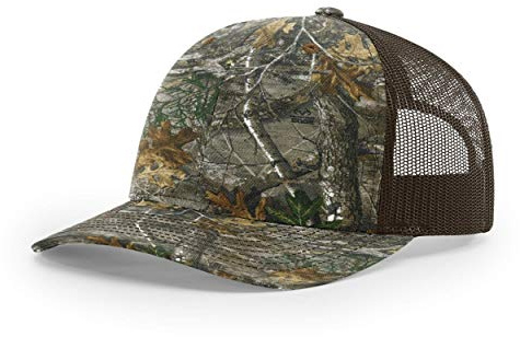 Richardson 112P Patterned Snapback Trucker Cap - Brown - Adjustable