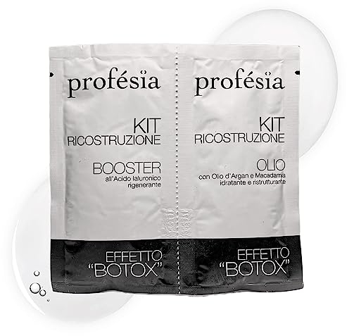 PROFESIA Kit Ricostruzione Capelli 2 Bustine x 12 ml Trattamento Capelli Danneggiati, Decolorati, Indeboliti Capelli Idratante, Trattamento Ristrutturante Capelli (1 pz)