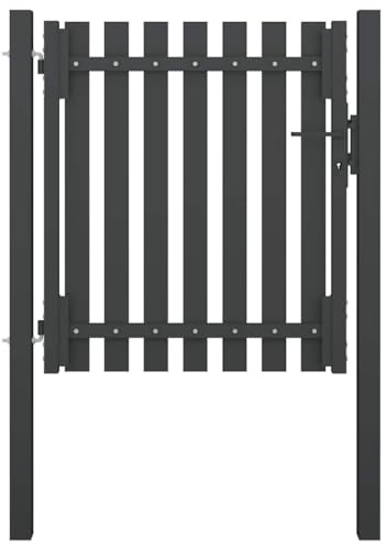 vidaXL Gartentor aus Stahl 100 x 75 cm Anthrazit