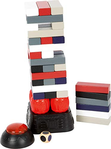 small foot 11863 Wackelturm Dynamit, mit vibrierendem Sockel, Buzzer mit einstellbaren Timer für Groß und Klein, ab 3
