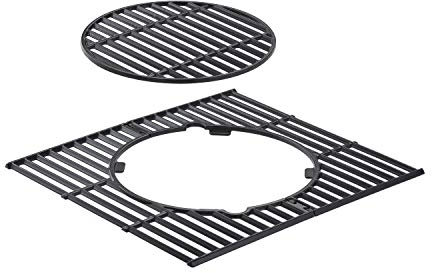 RÖSLE VARIO+ Grillrost, Hochwertiger Grillrost aus emailliertem Gusseisen für VARIO-Einsätze, passend zu RÖSLE VIDERO G2/G4/G6 ab Modelljahr 2021, Schwarz