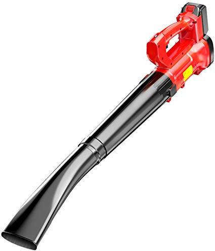 CYY Rosso Soffiatore per Foglie A con 21 V 2.0 Ah Batteriae e Caricabatteria,Spazzatrice Elettrica Portatile con 6 Marce A velocità Variabile,per Soffiare Foglie Rimuovere Polvere
