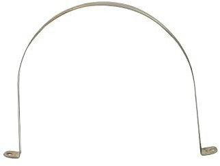Unifizz 304 Stainless Steel Two Hole U-Tube Strap Clamp,200mm U Type Pipe clamp, Two Hole Strap U Bracket, Silver, 10 Pcs