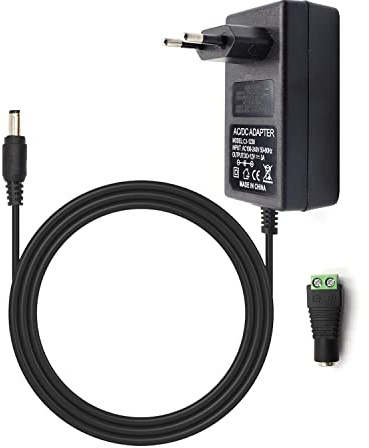 Arotelicht Fuente de alimentación de Tira de LED 12V 3A, Adaptador Enchufe de la EU para Tira de LED COB 3528/5050 Fuente de alimentación máxima de 36W, Adaptador de Corriente de AC100-240V