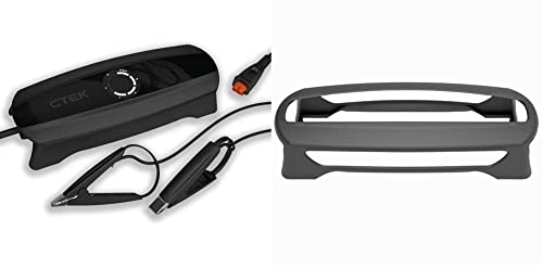 CTEK CS ONE, Batterieladegerät 12V, Intelligentes Ladegerät Motorrad, Ladegerät Auto, Erhaltungsladegerät Mit Adaptive Ladung, App, Rekonditionierungsmodus Und Polaritätsfreie Klemmen & CS ONE Bumper