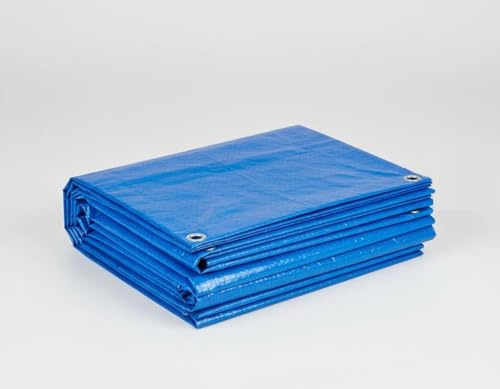 3 x 3 m Blue Heavy Duty Tarpaulin Waterproof Cover Tarp Ground Camping Sheet Tent