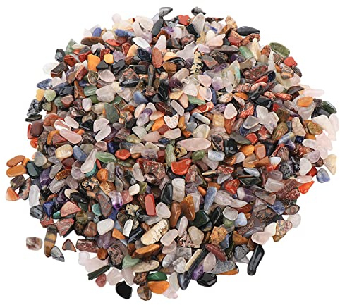 NKlaus 500g Africa Mix di piccole pietre burattate 8-15mm gemme naturali gemme decorative perle di pietra naturale 12950