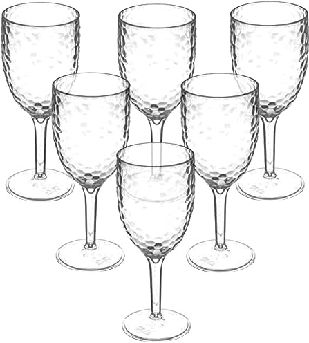 WELL HOME MOBILIARIO & DECORACIÓN Juego de 6 copas de vino poliestireno WellHome.