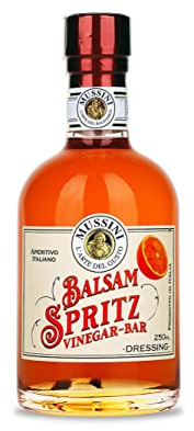 Mussini Balsámico Vestidor de Módena, sin alcohol, 250 ml Bálsamo de naranja amarga Vinegar Bar para bebidas sin alcohol y alcohólicas, aperitivos, platos principales, postres fabricados en Italia