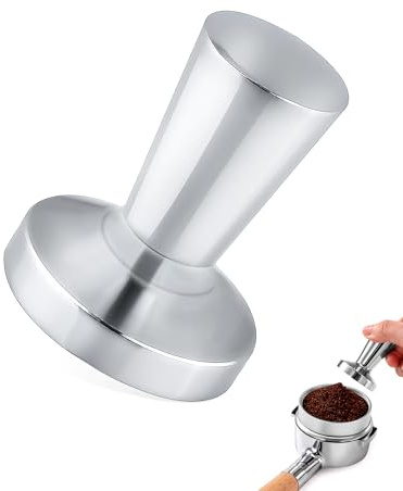 Mtsooning 40mm Coffee Tamper, Solid Stainless Steel Barista Powder Press Leveler Tool, Espresso Coffee Tamper Hammer for Coffee Grounds Machines Accessory