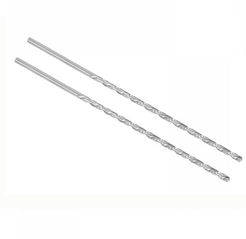 TOP-VIGOR 2Pcs 6mm Dia Extra Long Twist Drill Bits, 300mm Length High Speed Steel Extended Spiral Drill Bit, Straight Shank Twist Drill Bit Tool for Wood Metal Aluminum Plastic