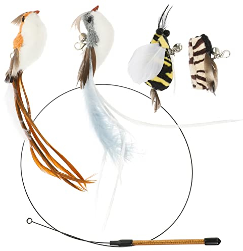 INOOMP Jouets Interactifs pour Chats Ensemble de Jouets pour Chatons en Fil d'acier pour Chats D'intérieur