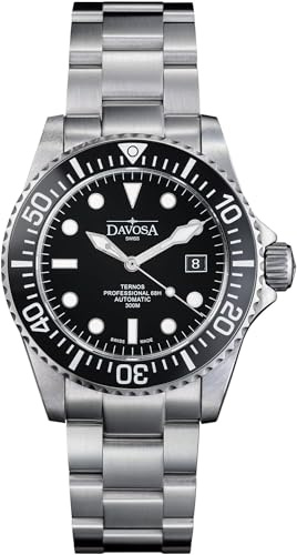 Davosa 161.538.50.A Mechanische Automatikuhr 30 ATM Wasserdicht 161.538.50.A Herren Uhr Silber Schwarz 10 Stück Armbandart