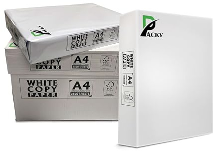 Packy® Copier Printing Multifunction Paper, 75/80gsm, A4, 1 Carton (5 Reams, 2500 Sheets)
