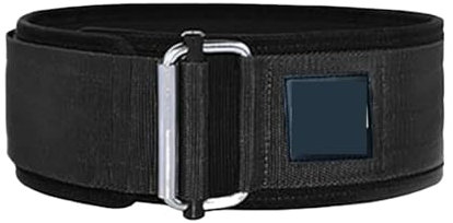 WJLYDM Schnellverschluss-Gewichthebergürtel, Verstellbarer Nylon-Trainingsgürtel for das Fitnessstudio for Männer und Frauen, Kreuzheben, Kniebeugen, Heben, Rückenstütze(Black,L)