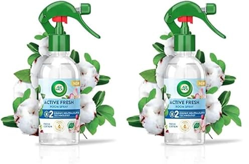 Airwick Air Freshener Room Spray| Odour Neutraliser, Bathroom and Room Air Freshener|Fragrance : Cotton| Contains : 1 Bottle (Pack of 2)