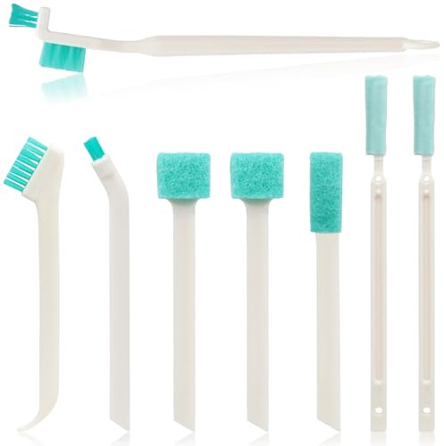 8-Piece Small Cleaning Brush Set for Tight Spaces, Mini Crevice Brushes for Household Use, Ideal for Humidifiers, Cup and Toasters