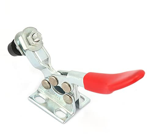Akozon 1pcs 201 Acero Al Carbono Acero Vertical Herramienta de Abrazadera de Mano Horizontal-ideal para Carpintería, Montaje Mecánico, Soldadura, Corte de Piedra y Pulido (201)