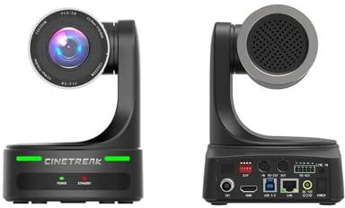 CINETREAK CT-PT20 NDI PTZ-Kamera 1080p60 Autofolgung - 20-fache Zoom, CMOS 1/2,8, HDMI/SDI/USB/LAN, RTSP/RTMP, 200 Voreinstellungen, PoE/DC, Tripod/Wandmontage