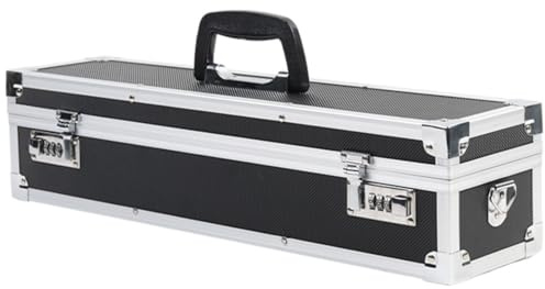 Estuche para cuchillos de chef con cerradura con asa e inserciones de espuma, caja de almacenamiento multiusos para cuchillos de cocina, 19.69 x 4.72 x 4.72 pulgadas
