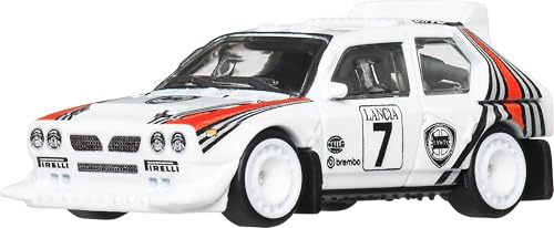 Hot Wheels Premium Car Culture Lancia Delta S | Coche de juguete coleccionable Thrill Climbers a escala 1:64, neumáticos Real Riders y carrocería/chasis metal/metal, JKF01