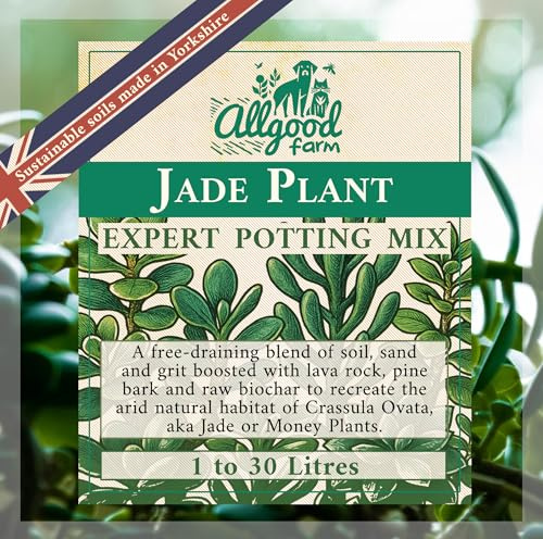 Allgood Farm Jade Plant Soil - New Recipe Expert Potting Soil Mix for Crassula Ovata, Money Plant, Dwarf Jade, Ogre Ears (3 Litres)