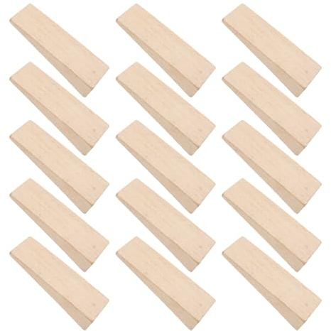 Toddmomy 15 Cales en Bois Jaune pour Renforcement et Fixation de Manches D’Outils Agricoles Kit D’Accessoires Pratiques pour Marteaux Haches et Outils de Jardin Installation Rapide et