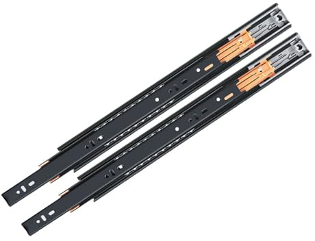 Scumlovy 1 Paire de glissières à Extension complète pour tiroirs de 10, 12, 14, 16, 18, 20 et 22 Pouces, Rails à Billes à Montage latéral pour armoires, commodes, placards, Cuisines et poubelles (Tai