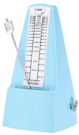 QUARKZMAN Mechanisches Metronom Hohe Genauigkeit Musikalischer Timer Universelles Metronom Für Piano Gitarre Violine Ukulele Spieler Lake Blue