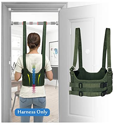 Spinal Decompression Harness Hang Upside Down Back Stretcher for Lower Back Pain Relief Lumbar Traction Device Spine Decompression Belt Bulging Herniated Disc Relief Back Stretching Device (Large)