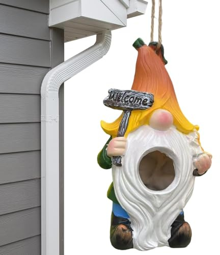 Casetta per Uccelli da Giardino Forma di in Resina Resistente alle | Casetta da Giardino per Uccelli per Balcone, , per Rondini, Passerini
