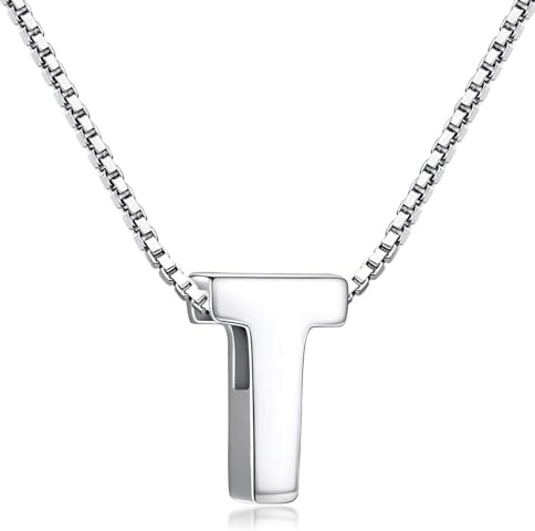 Candyfancy - Buchstaben Kette - Buchstabenkette Kette mit Buchstabenanhänger Silber Halskette Kettenanhänger Initialen Silberkette Damen 925 A-Z