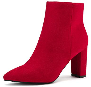 DREAM PAIRS Women's High Heel Party Chelsea Boots | Pointed toe, Elegant design, All-day comfort, 3.3 heel, Block heel, Easy To Wear, Stylish look