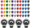 CZ Store Set di Fermacorda a Molla |Kit 55 Pezzi|✮GARANZIA A VITA✮- Fermacorda in Plastica Resistente, Tondi, Colorati - Chiusura Regolabile Cordino Elastico per Scarpe, Zaini, Tenda Campeggio