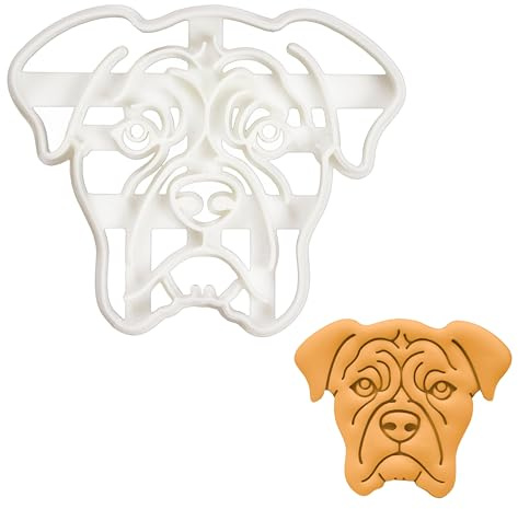 BAKERLOGY Boxer Face Cookie Cutter - Detailed Biscuit Cutter Design for Baking and Crafts, Ideal on Fondant, Dough, Clay